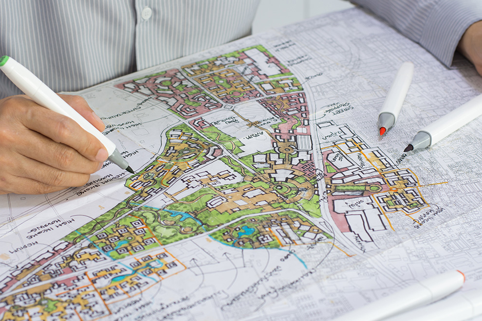 Gedetailleerd landschapsprojectplan met op maat gemaakte plantenselecties en innovatieve ontwerpoplossingen.